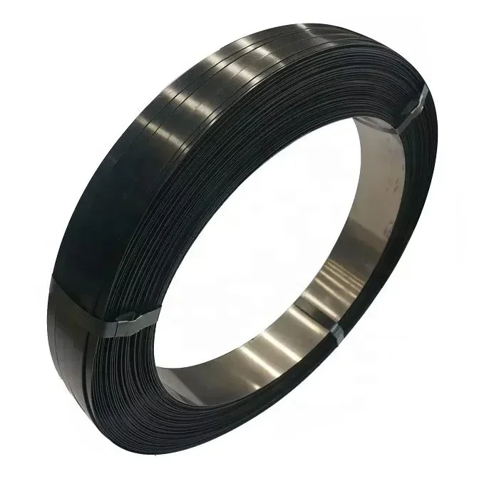 high tensile 32mm black/blue color painted plastic pallet packing strip steel packing strap band