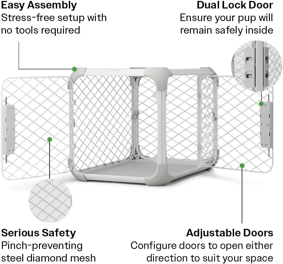 DIGGS Evolv Dog Crate - Slim, Durable Dog Kennel with Removable Ceiling Panel and Modular Design - Safe, Stylish, Convenient (As