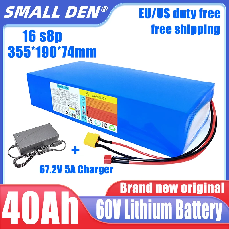 60V 40Ah 16s8p 21700 Brand new lithium battery battery pack 1000-3000W high-power suitable for various transportation vehicles