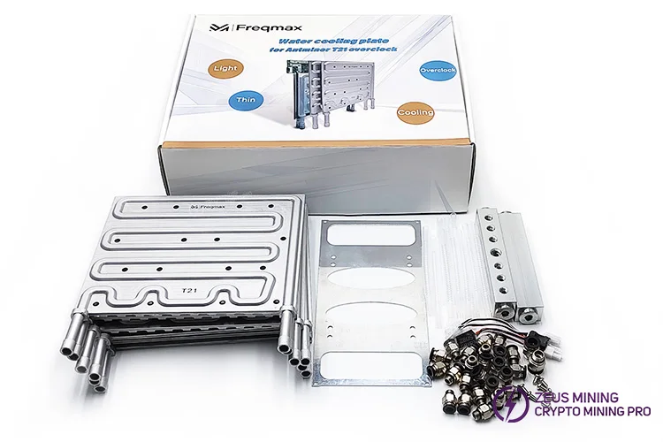Piastra di raffreddamento ad acqua Freqmax per overclocking Antminer T21