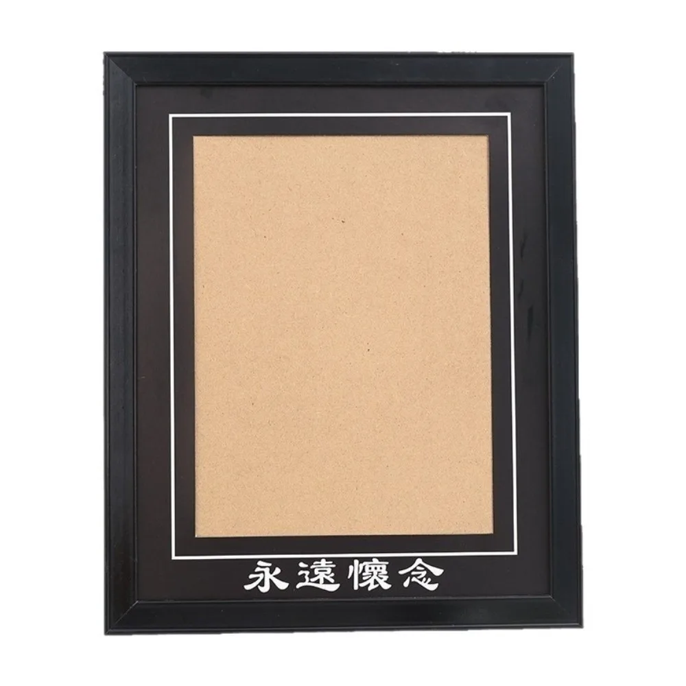 Rectangular Memorial Photo Frame Classic Deceased Picture Storage Frame Vintage Wooden Photo Frame Tabletop Display