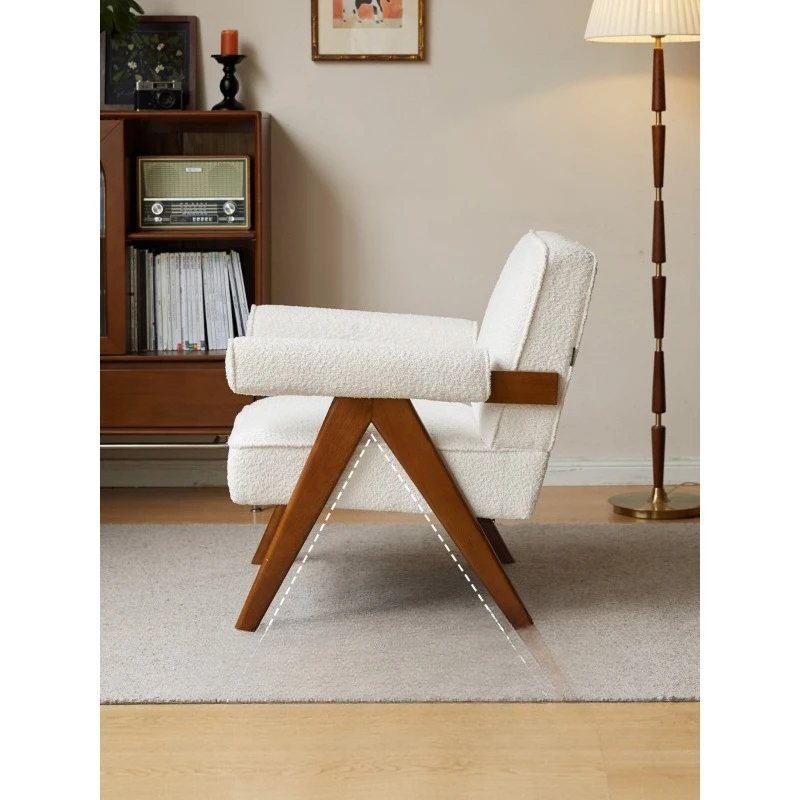 

Solid wood sofa chair, living room, vintage gal chair, fabric lounge chair