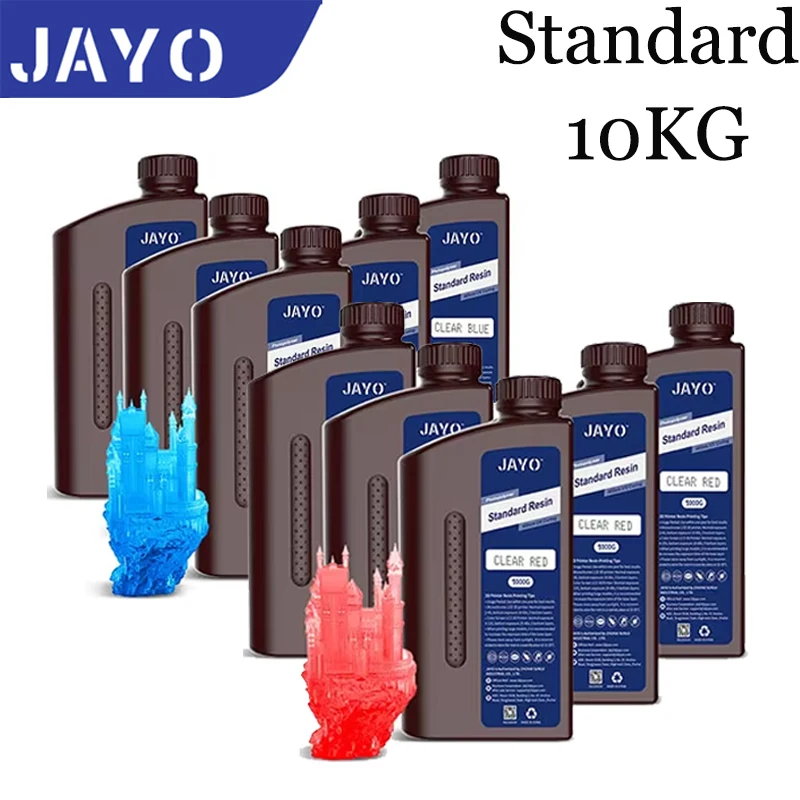 

JAYO 3D Resin Standard 10KG Многоцветная прозрачная смола УФ-фотополимерная жидкость 405 нм для ЖК- 3D-принтера со склада