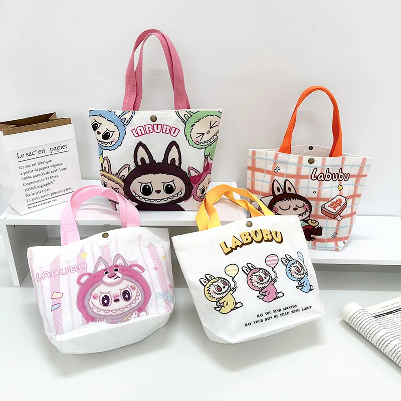 

New Tote Canvas Bag Female Cartoon Shopping HandBag Casual Student Shoulder Bag The Monsters Crossbody Bags Girls Gift