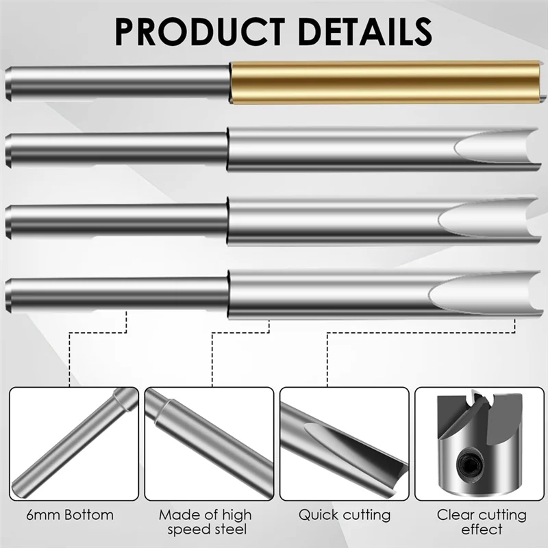 

ABZS Wood Turning Tools Withsocket Adapter Pencil Barrel Trimming Kit, 6Mm 7Mm 8Mm 9Mm