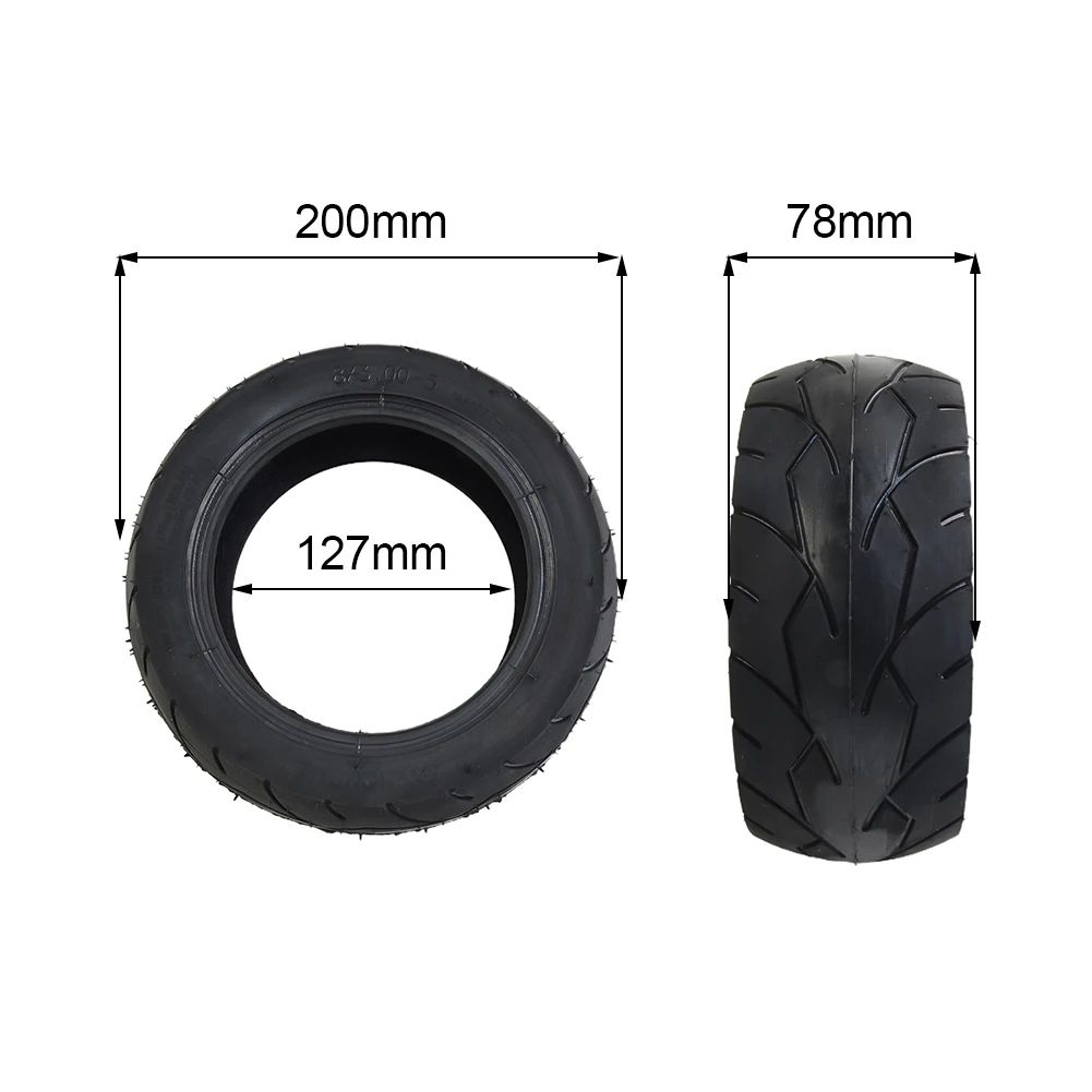 Nice Portable Pratical High Quality Tire Tubeless Tire 8x3.00-5 Accessories Black Parts Replacements Wearproof