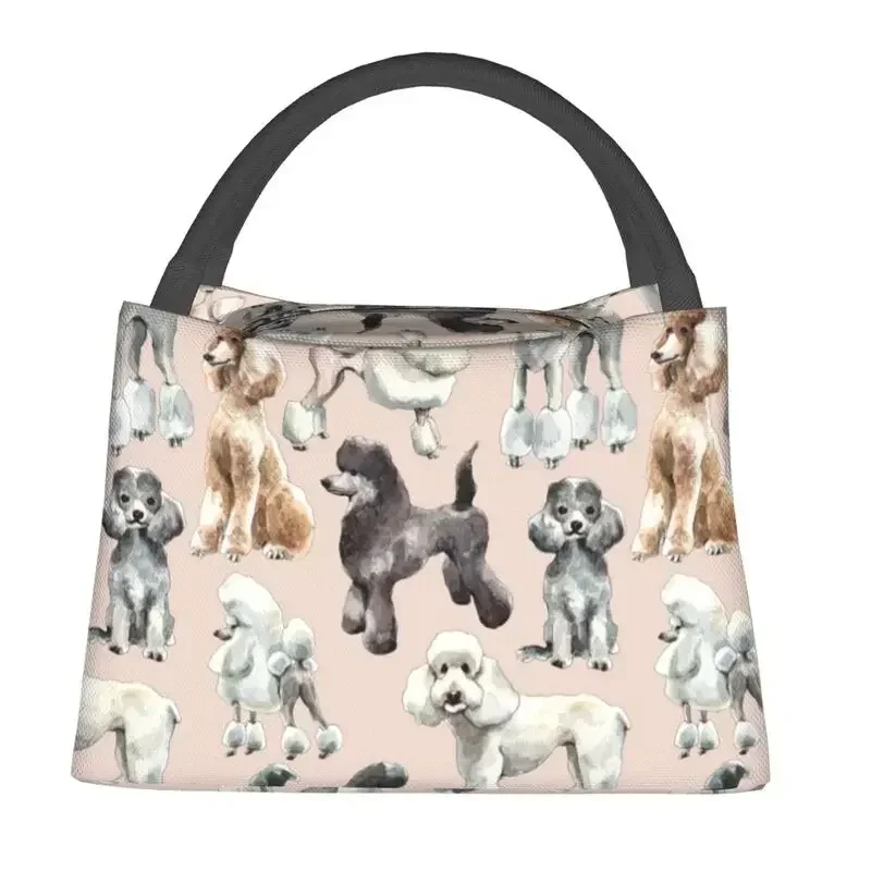 Poodle Mouth Face Lunch Bag Women Cooler Warm Insulated Lunch Boxes for Work Pinic or Travel