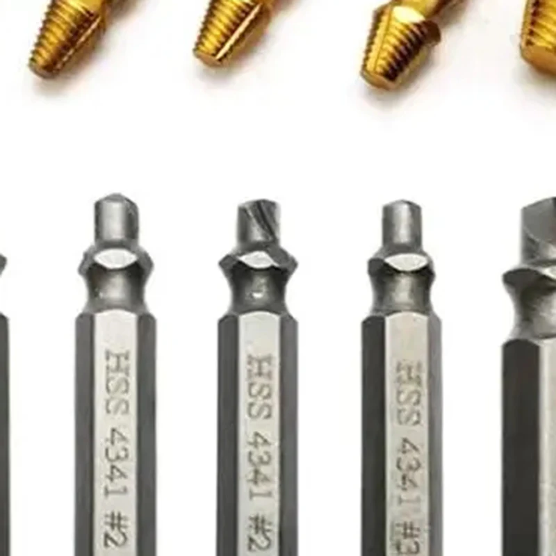 

Набор поврежденных винтовых экстракторов, сверло из быстрорежущей стали, зачищенное сломанное средство, маленький, легко быстросъемный комплект, легкие электроинструменты для сноса