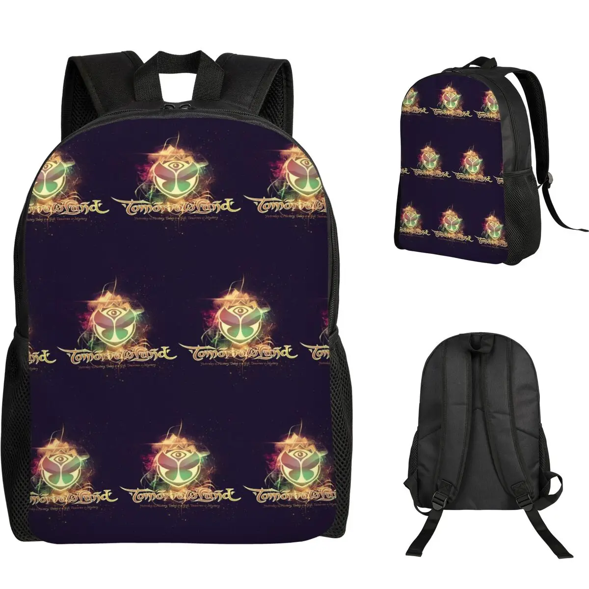 

Tomorrowland Belgian Electronic Dance Music Festival Backpack Student Boys Girls BookBag School Bag Laptop Shoulder Bags