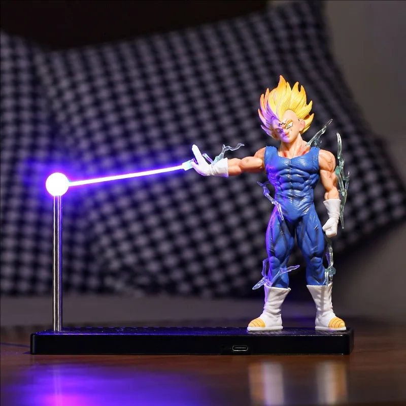 @Vegeta Super Saiyan Magnetic Night Light Dragon Ball Z Anime Figure Kids Christmas Birthday Gift Study Goku Ambient Light‌