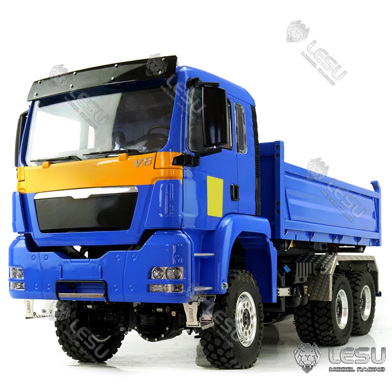 

LESU 1/14 RC Dumper TGS Three-way Truck Hydraulic Model Lights Sound System 3 Speed Gearbox ESC Cab Toy Model Gifts