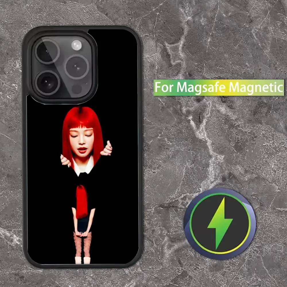 Kpop Ruby J-Jennie Kim Phone Case For iPhone 16,15,14,13,12,11,Pro,Max,Plus,Mini,SE Magsafe Magnetic Wireless Charging #3