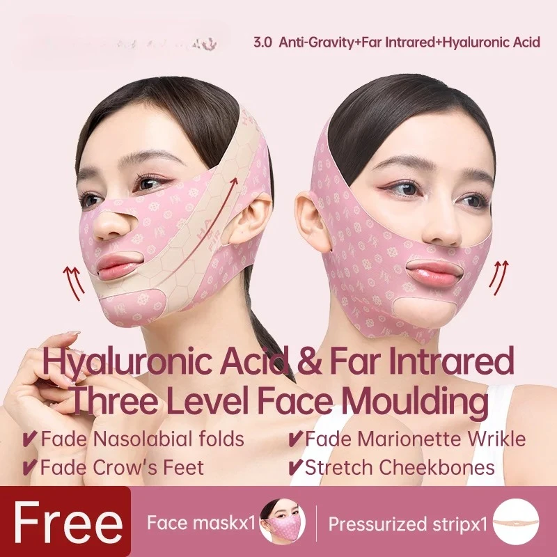 Wholesale Cheap Outer Contour Facial Lift Belt Facial Slimming Belt Double Chin Reducer Facial Slimming V-Shape Engraving