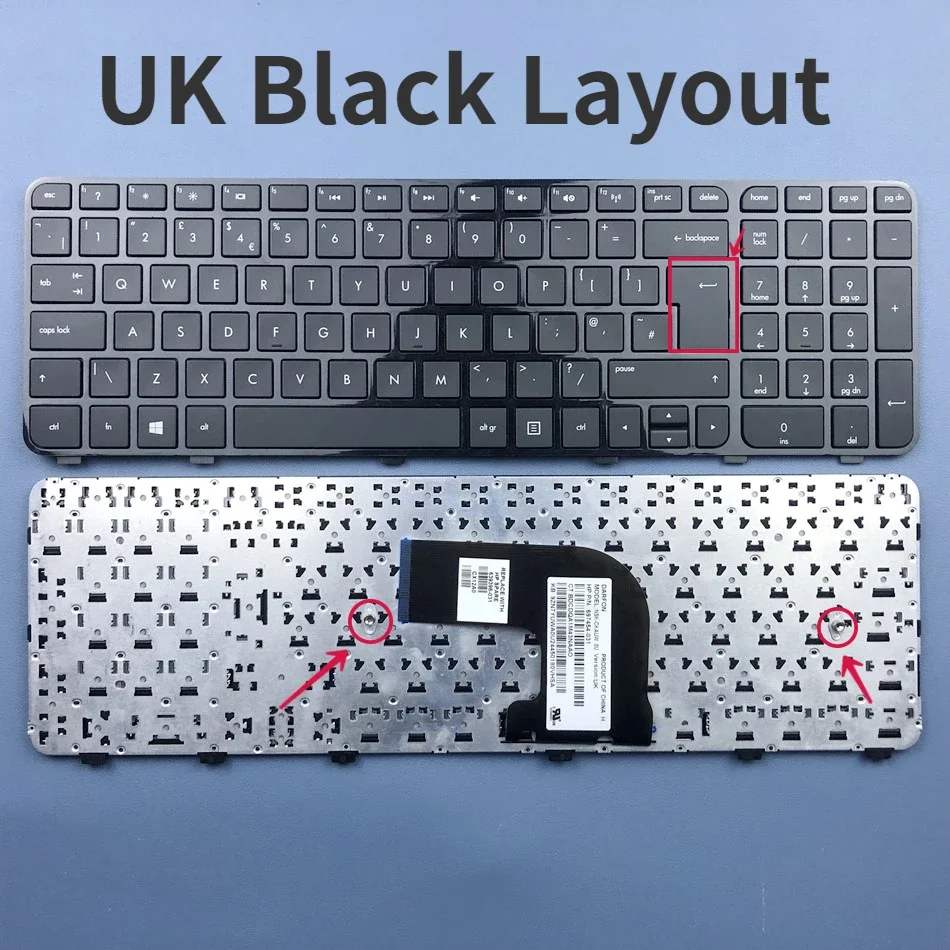 UK Keyboard For HP Pavilion DV6-7000 DV6-7100 7200 7001TX 7002TX 7300 7029 7031 7035 7100 DV6-7200 Spare part 639396-031