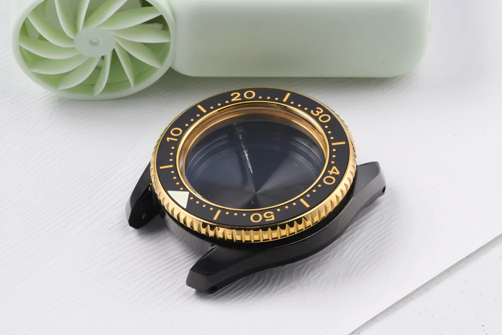 MM300 44mm Uhrengehäuse Edelstahl-Uhrengehäuse Leuchtendes Saphirglas Taucheruhr für NH35/NH36 Automatikwerk Uhrenmodifikation – Detail 9
