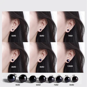 Anting-Anting Pejantan Mutiara Air Tawar Alami Anting-Anting Sliver Asli 925 Sterling Mutiara Putih Berbudaya untuk Perhiasan Anting-Anting Wanita Grosir 10 mutiara air tawar dengan penjualan terbaik - №