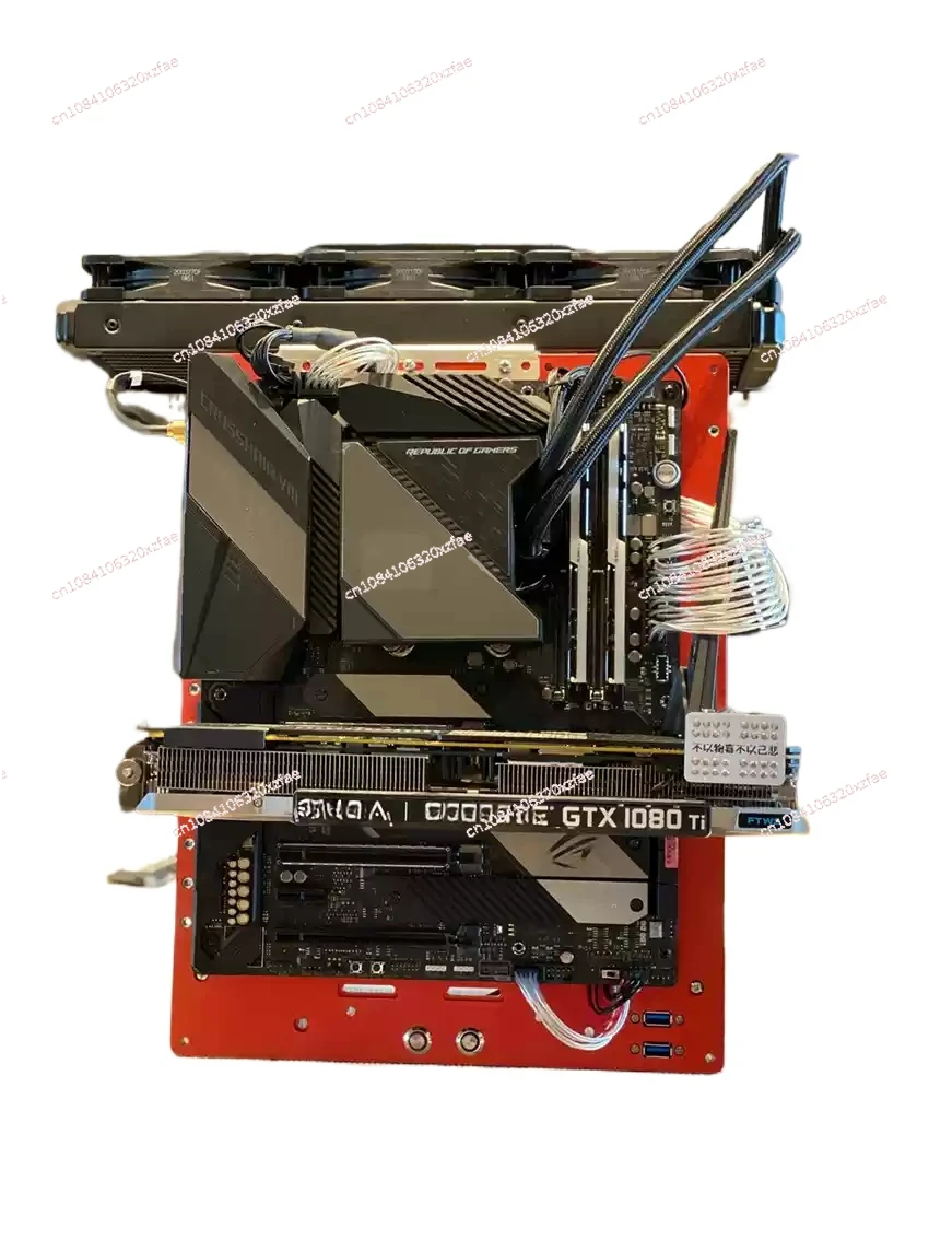 Open Chassis Hardware ATX Motherboard Platform, All Aluminum Computer Rack, Water-cooled, Vertical and Horizontal