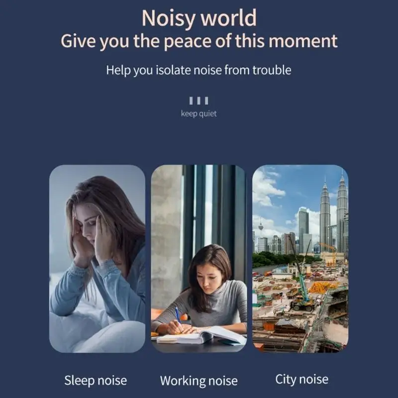 

R6FE Reusable Safe Silicone Earplugs Noise Cancelling Ear Plugs for Sleeping Earplugs for Musicians Concert