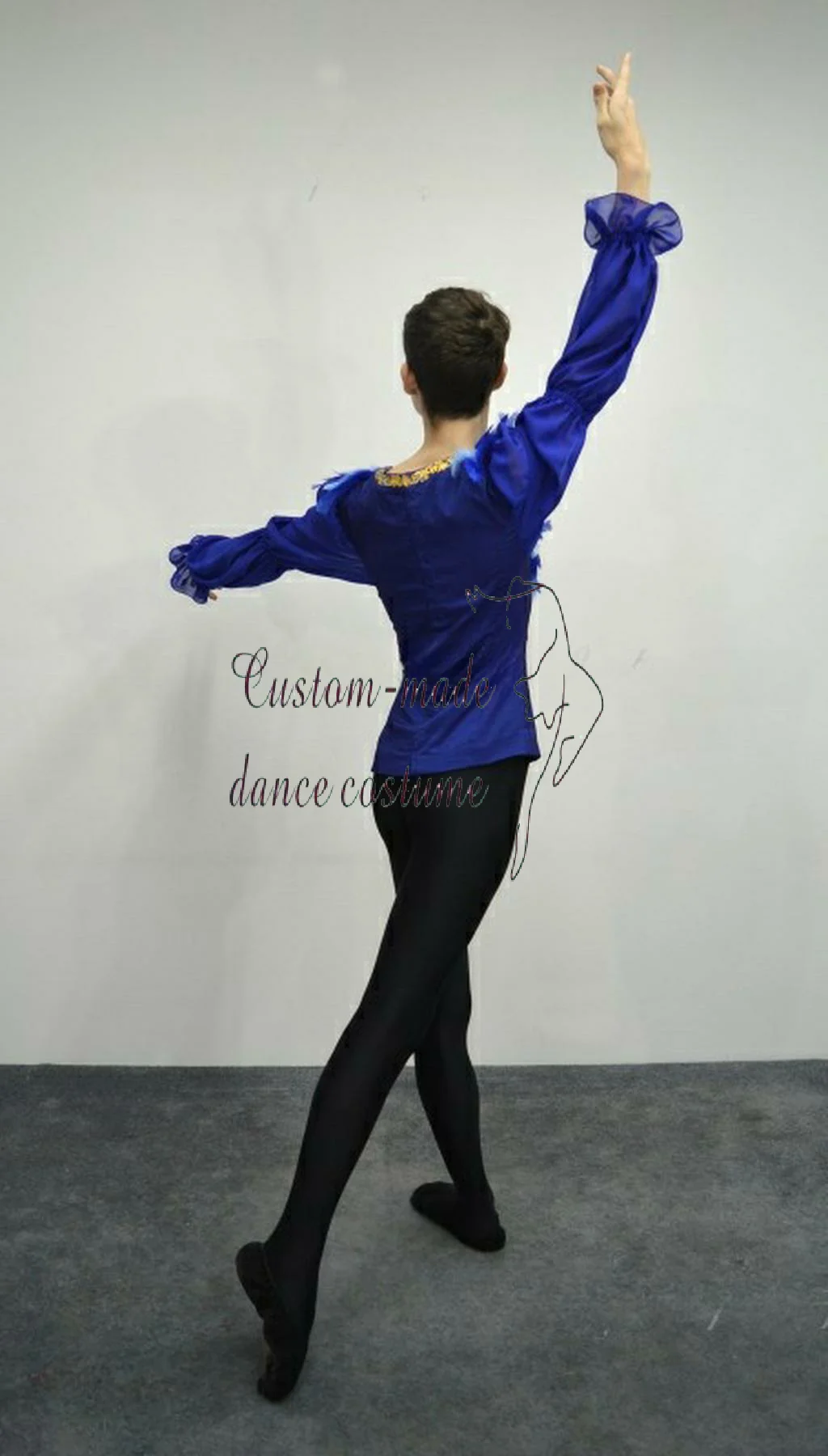 2023 new blue bird role ballet men men's ballet clothing high-end private custom adult children performance competition clothing