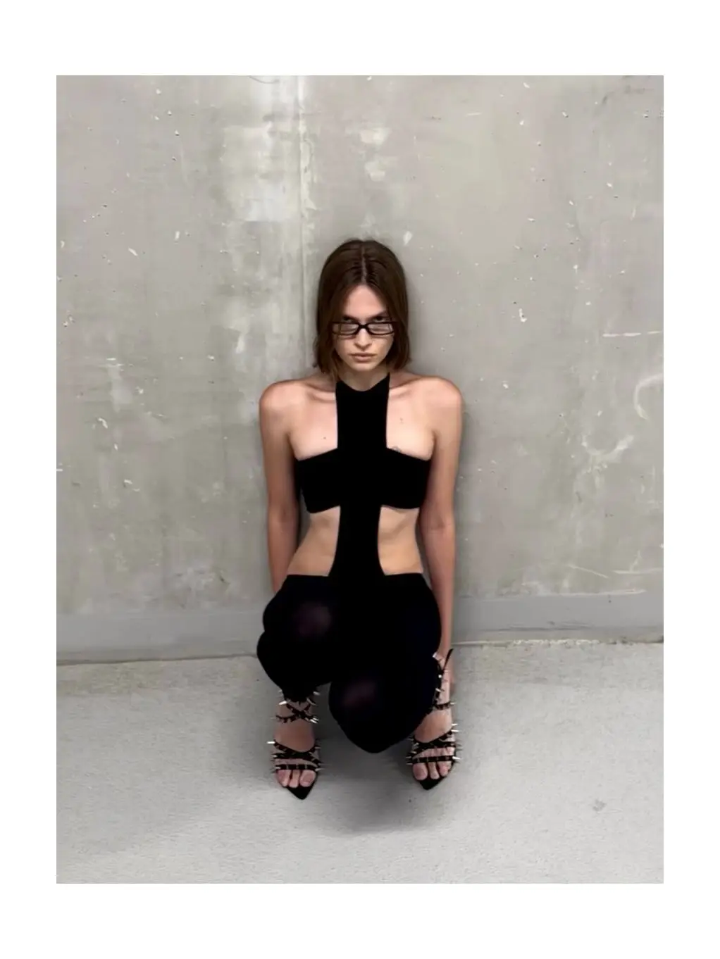 Women's Trendy Halter Neck Cross Strap Cutout Bodysuit - Black/White Slim Fit Bodycon Bodysuit, Sexy Hot Girl Chic Spring Summer