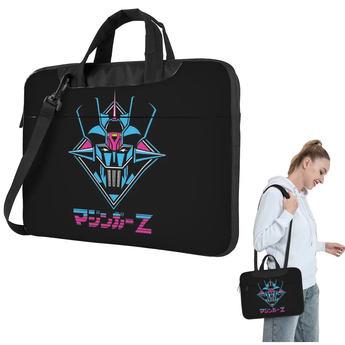 

Mazinger Z Goldorak Actarus Grendizer Маска Сумка для ноутбука Защитный чехол Сумка для компьютера 13, 14, 15,6 дюймов Сумка через плечо для ноутбука