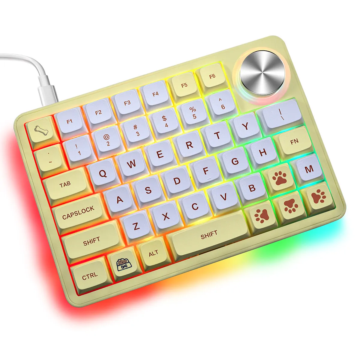 Single hand mechanical keyboard left half keyboard RGB Hotswap Wired Gaming mini pad fully programmable 4 layers