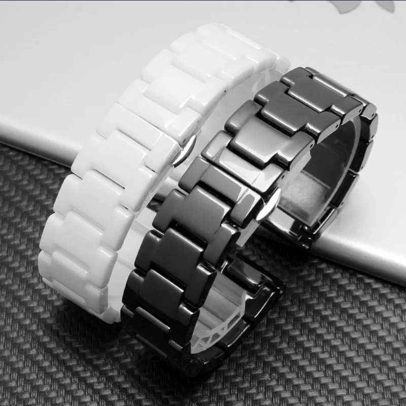 Ceramic strap 20 22 mm chain bracelet for xiaomi Amazfit Samsung Gear s3 S2 strap Galaxy Watch 46 42 45 mm sport watchbands belt