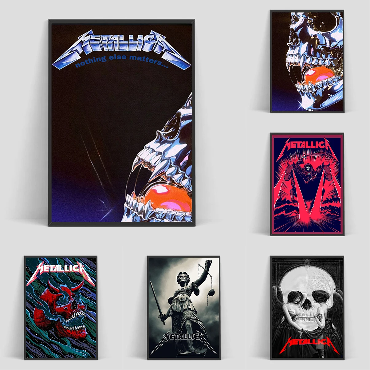 Póster impreso de buena calidad de la banda M-METALLICA, decoración de la habitación, cosas de dormitorio para decoraciones del hogar, imagen decorativa