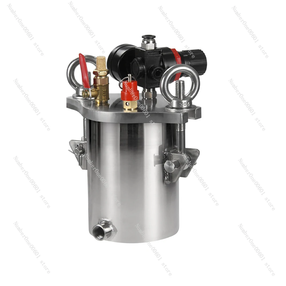 

304 Stainless Steel Glue Dispensing Machine Pressure Tank 0.5L Storage Barrel with Pressure Regulating Valve