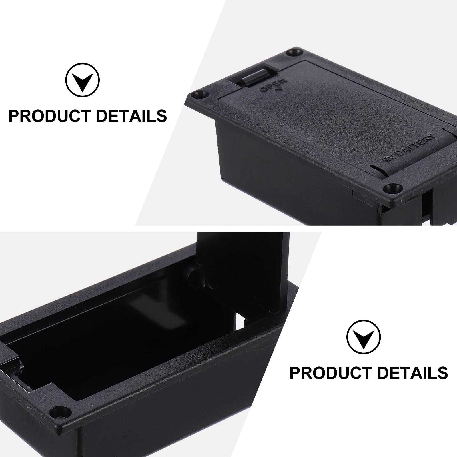 

2 PCS Case Guitar Pickup Holder for Compartment Active Bass Truck Plastic and Metal