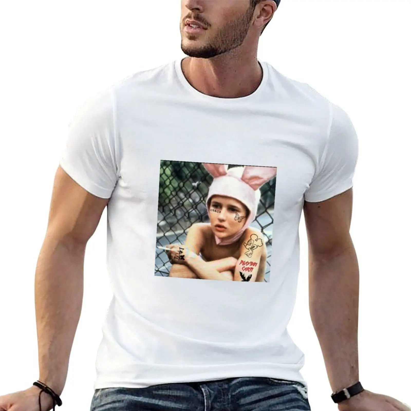 Playboi Carti Playboy Carti Gummo Twitter Profile Picture T-Shirt clothes Luxury man mens workout shirts