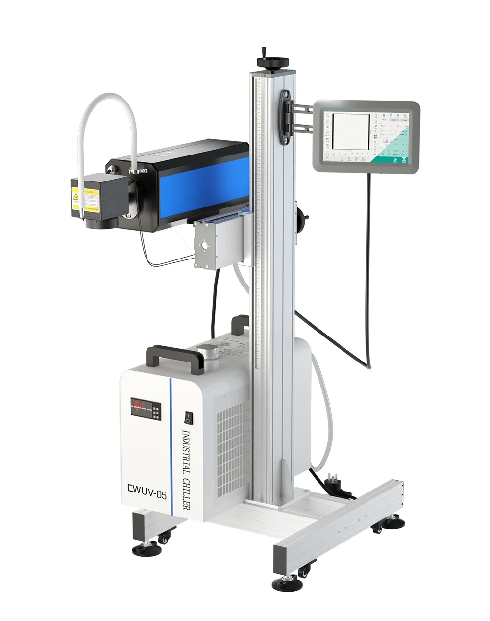 New Metal Non-Metal Flying Automatic Numbering CO2/Fiber/UV Laser Marking Machine Split Type BMP/PLT Air/Water 30W-60W 120m/min