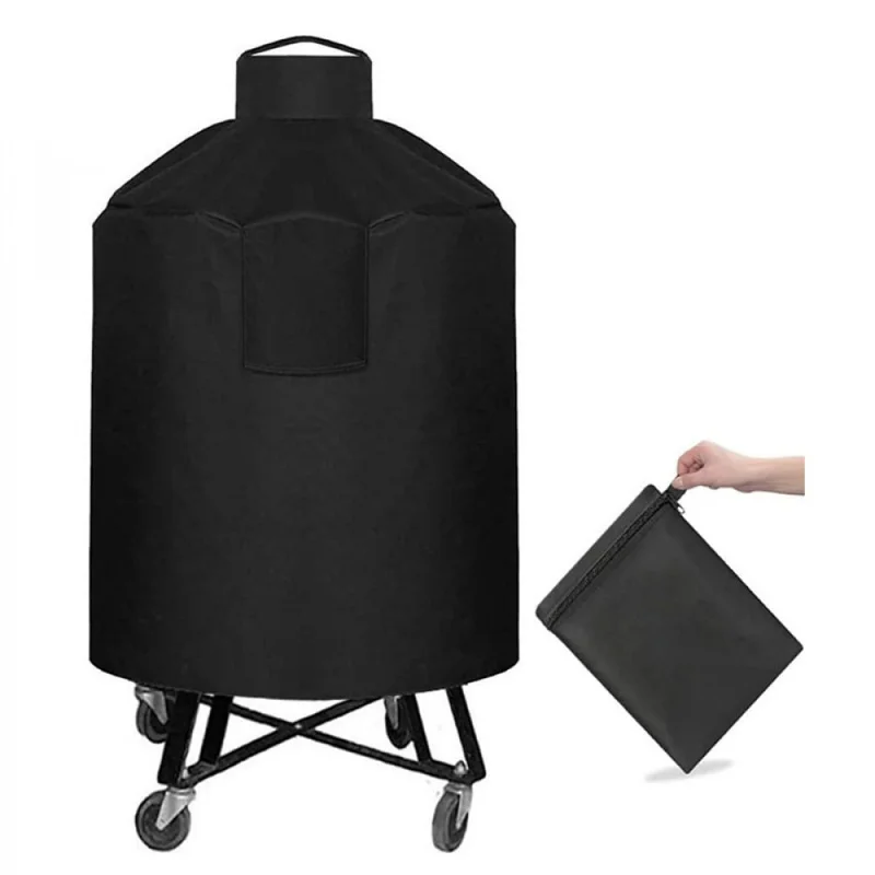 Kettle Grill Cover Round Outdoor Waterproof Windproof Dustproof Protective Sleeve With Carry Handle And Storage Bag