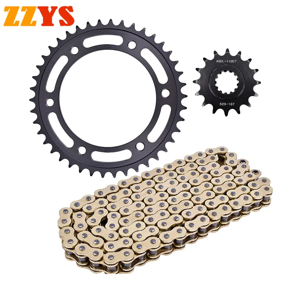 

525HO Ring Motorcycle Golden Chain 525 16T 42T Front Rear Sprocket for Honda CBR900 CBR900RR Fire Blade SC44/50 00-03 CBR 900 RR