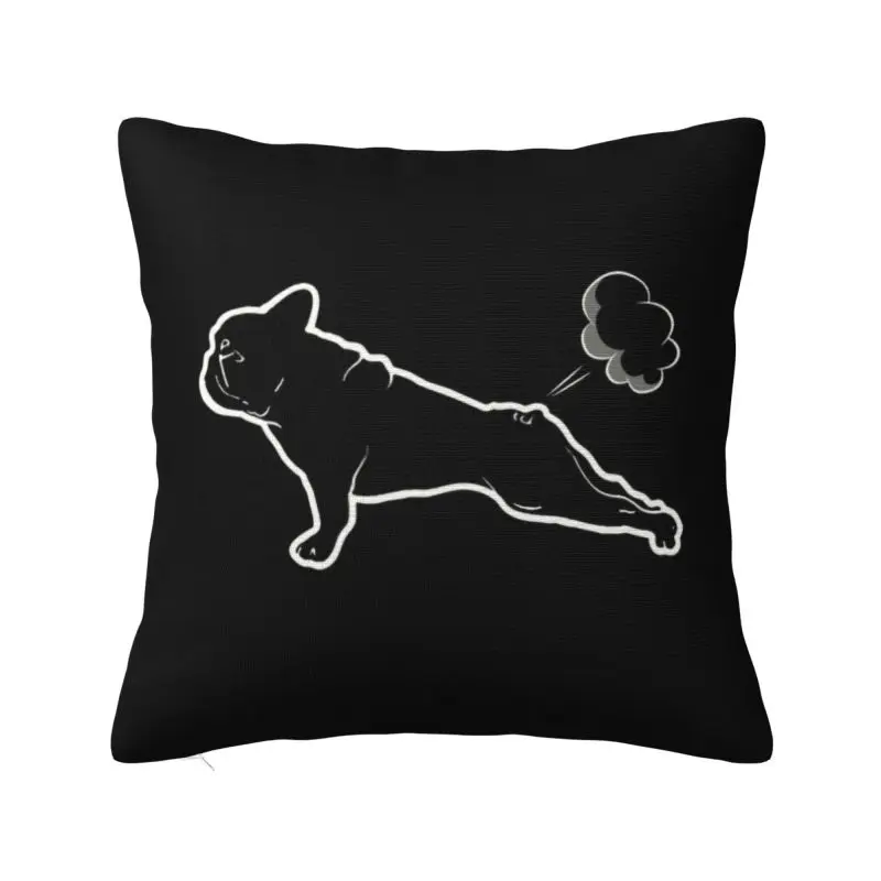 Luxury French Bulldog Yoga Sofa Cushion Cover Polyester Throw Pillow Case for Living Room