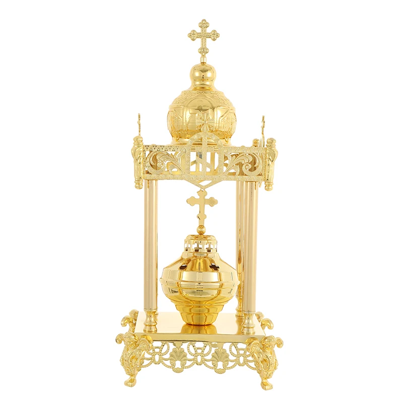 New Orthodox Censer Alloy Catholic Holy Religious Christian Gifts Church Decor Incense Burner Supplies Quemador De Incienso Gift