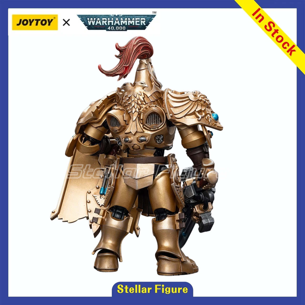 

【SF】JOYTOY 1/18 Фигурка Adeptus Custodes Custodian Guard с лезвием Sentinel и малиновым экраном Модель игрушки Украшения