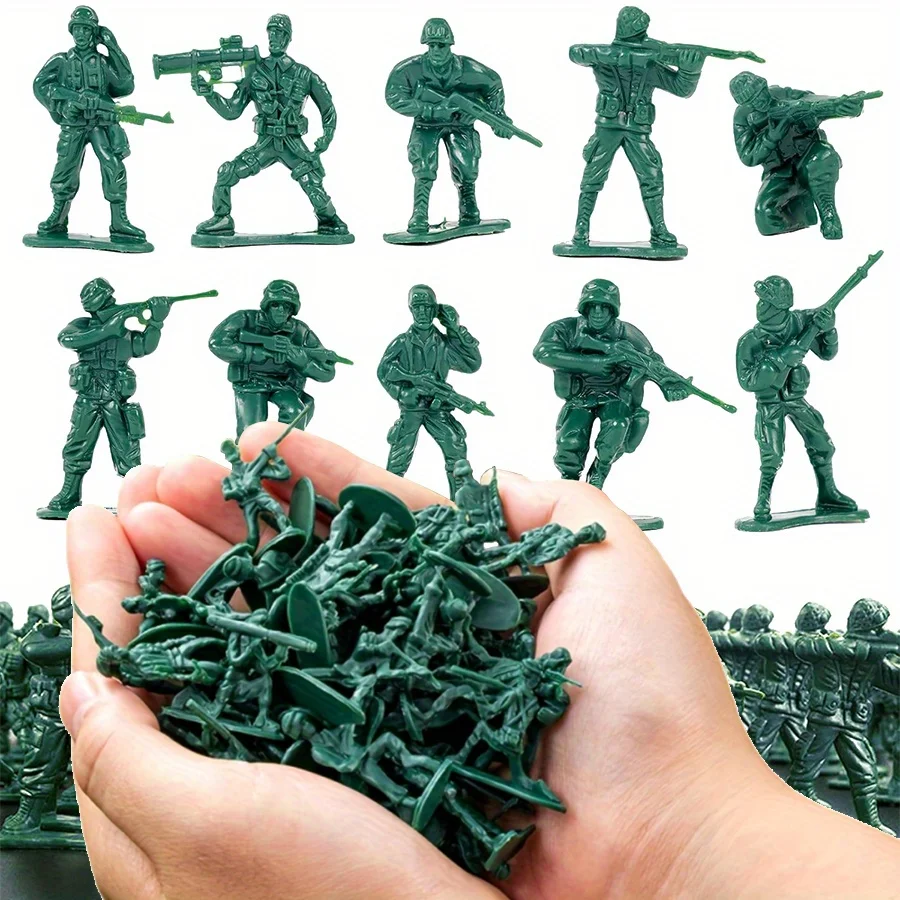12-48 Uds. Figuras de soldado táctico militar verde de 5cm, modelo del ejército en miniatura para coleccionistas, pantallas de Diorama, accesorios de escena de guerra JXB