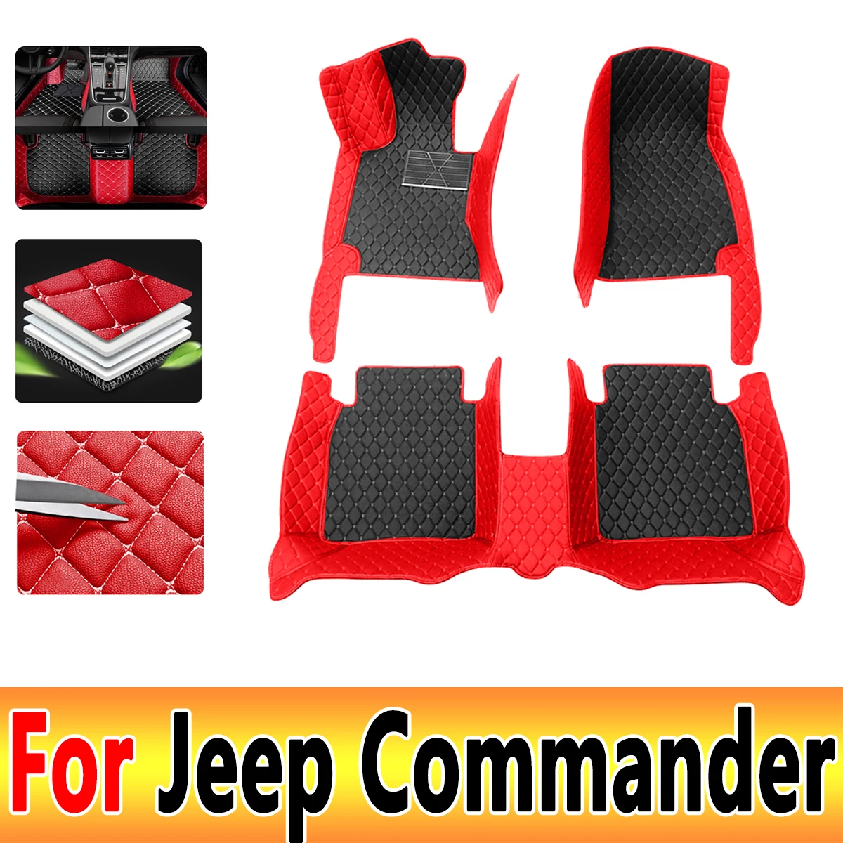 

Автомобильные коврики для Jeep Commander XK 2006 ~ 2010, коврик, ковер, противогрязные подкладки, набор кожаных ковриков, детали интерьера, автомобильные аксессуары, 5 сидений