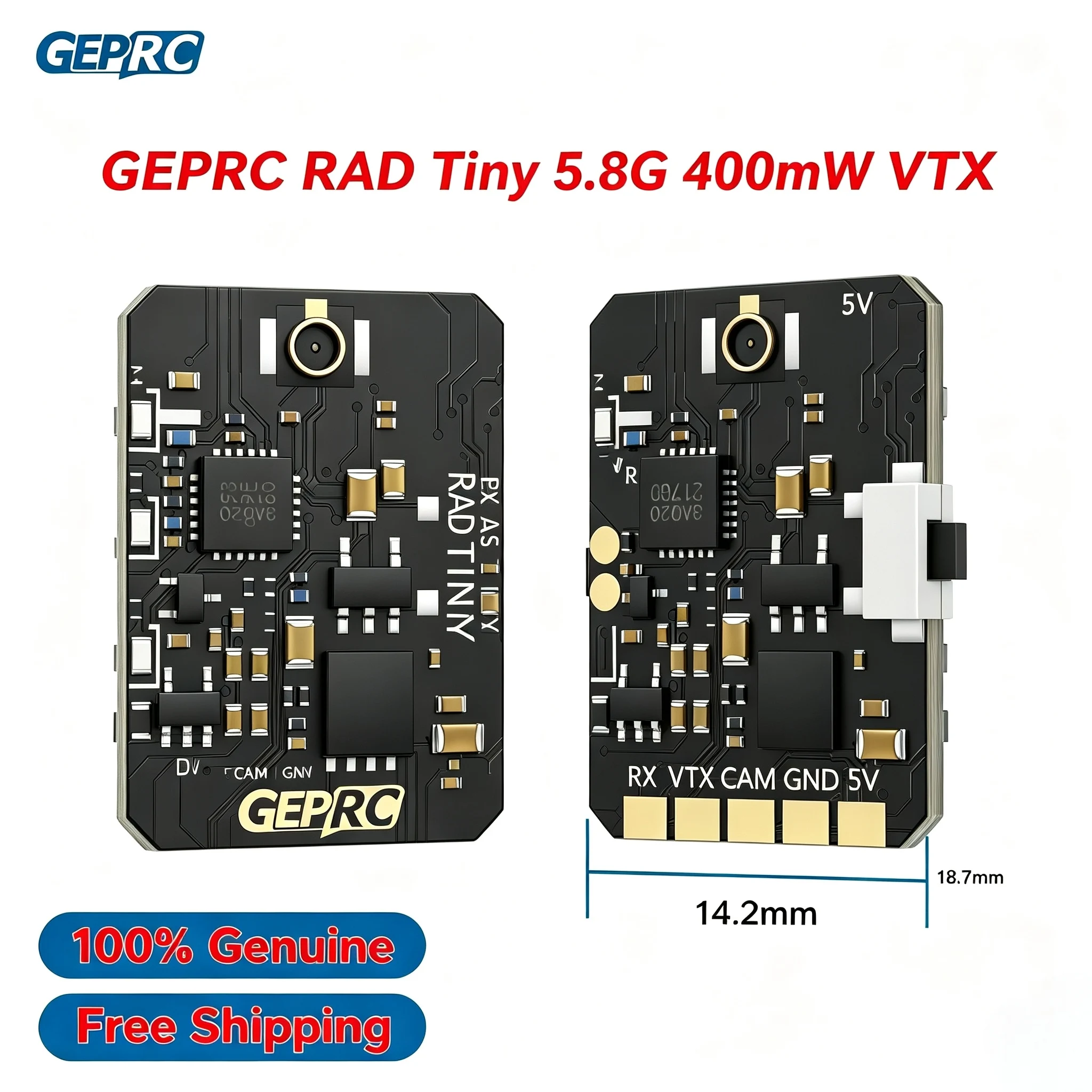 livraison-gratuite-geprc-rad-tiny-58g-400mw-vtx