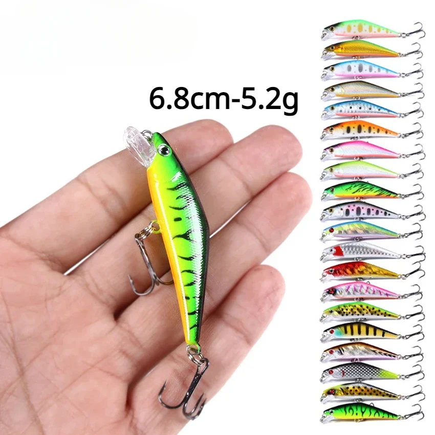 Японская модель приманки в виде гольяна 6,8 см-5,2 г, приманка для рыбной ловли, короткий длинный зажим, микро-жесткая приманка, кренкбейт, снасть для ловли окуня и щуки