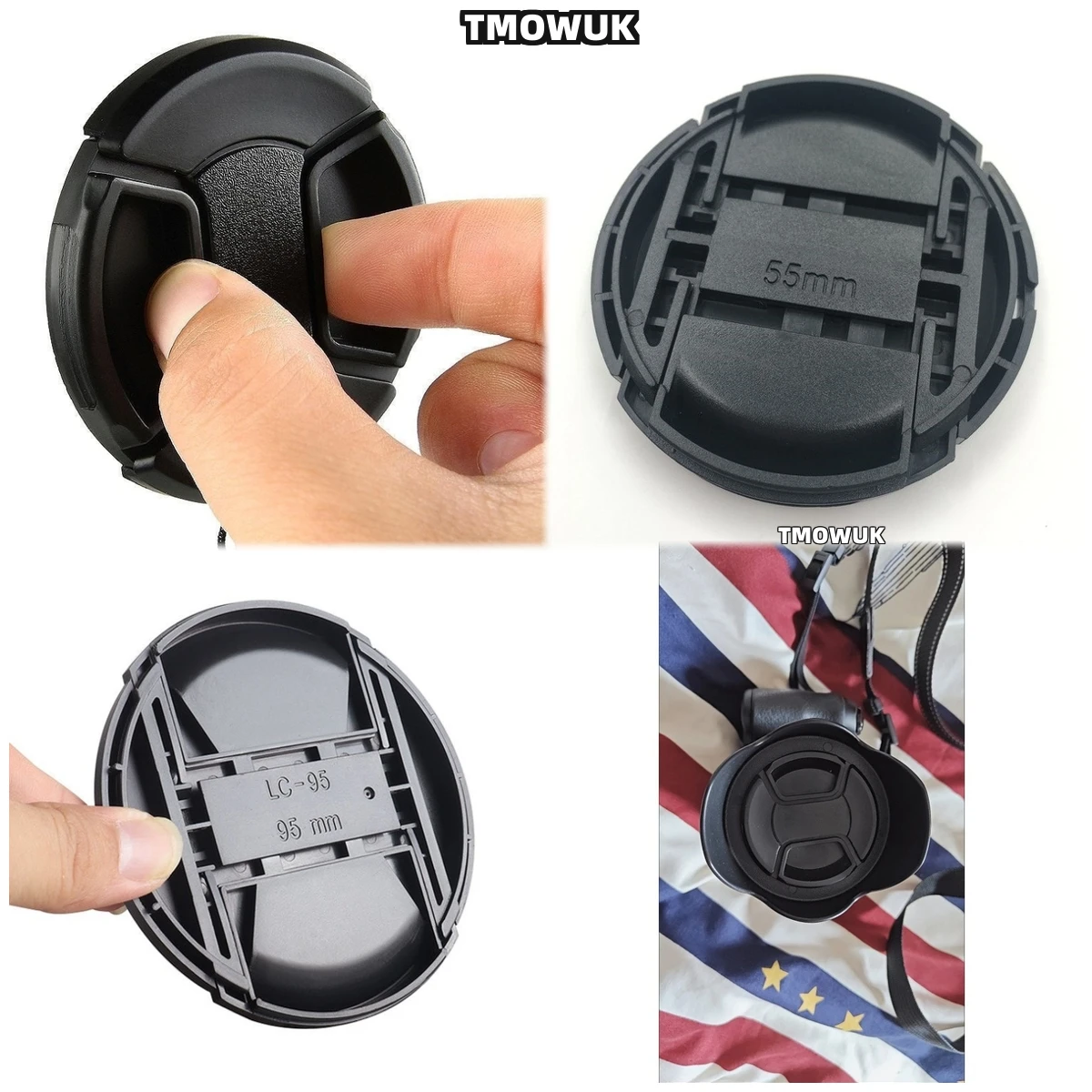 

For FUJIFILM X-M5 X-T3 X-Pro4 X-A5 X-H1 X-E5 X-T70 X-T4 X-T100 X-T30 Mark II Camera Lens Cap Protective Cover Center Pinch Snap-