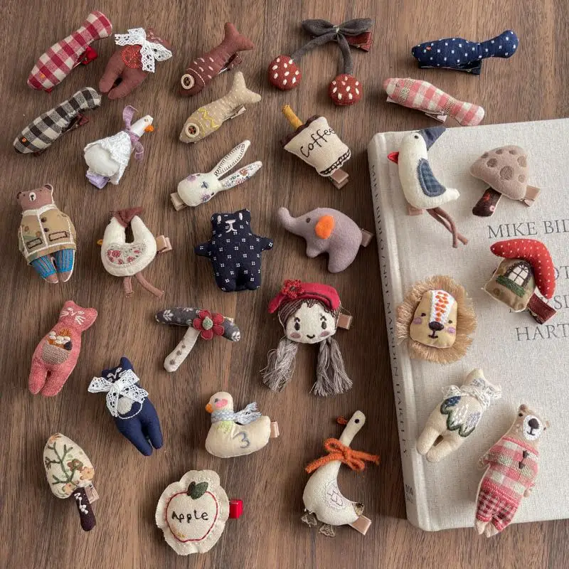 【DJyoe】1 قطعة مشبك جانبي للأطفال إكسسوارات شعر لطيفة لحديثي الولادة مشابك شعر كرتونية للفتيات دبابيس شعر مصنوعة يدويًا حامل شعر للأطفال #5