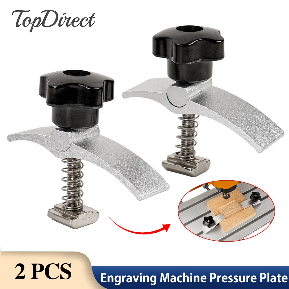 TopDict CNC 타각기 압력 플레이트 클램프, 고품질 38mm 알루미늄 합금 프레스 플레이트, 목공 도구, 2PCs