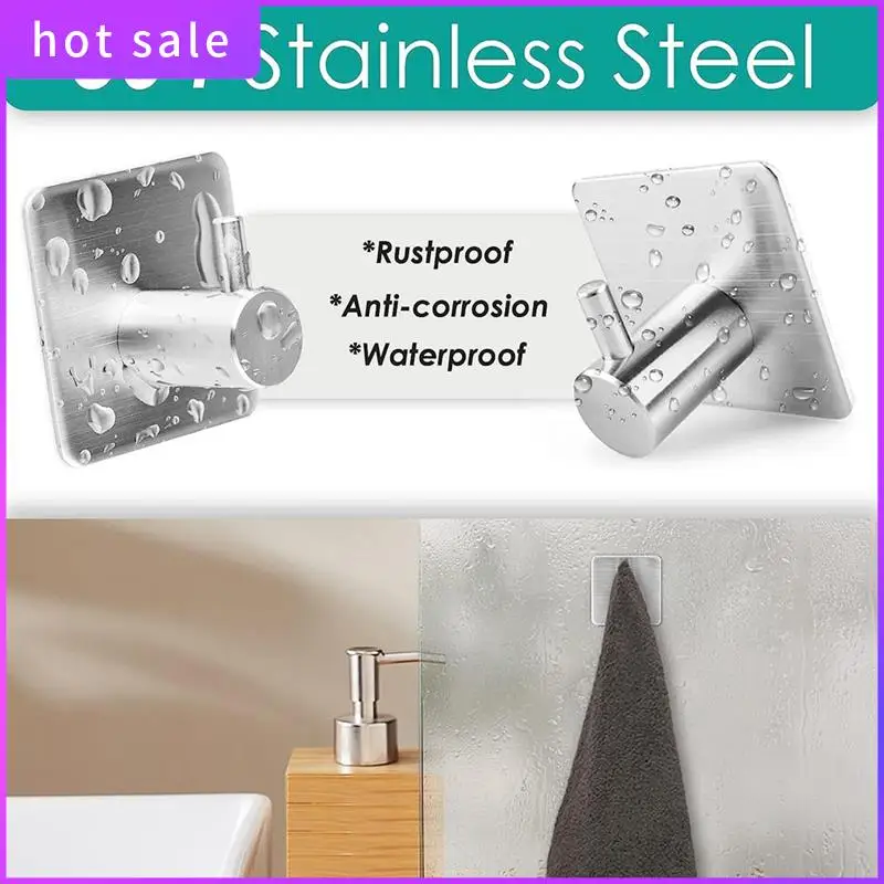 

Wall Hooks Made Of Stainless Steel Towel Hooks 9 Pieces Towel Racksfor Toilet Kitchen