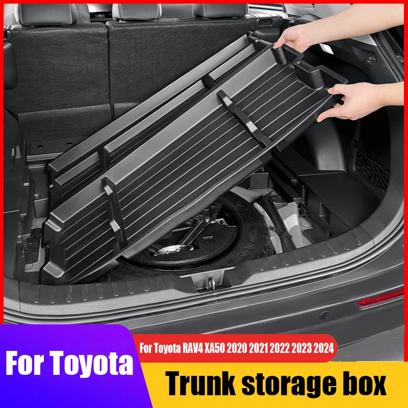 

Rear trunk storage box ABS material spare tire storage box For Toyota RAV4 XA50 2021 2022 2023 2024