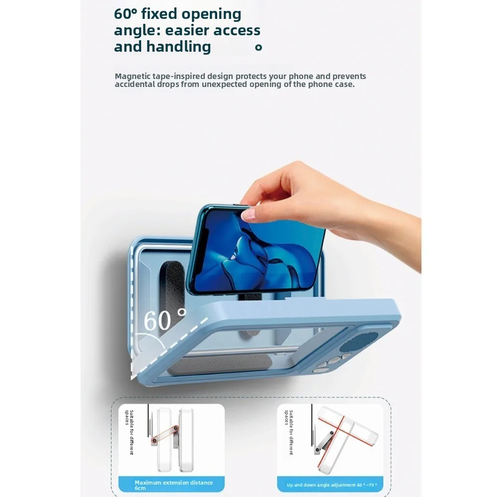 Wodoodporny uchwyt na telefon 360 °   Montaż 60 °   Głośnik Bluetooth z funkcją otwierania, ekran dotykowy odporny na zaparowanie, z bezprzewodowym Bluetooth