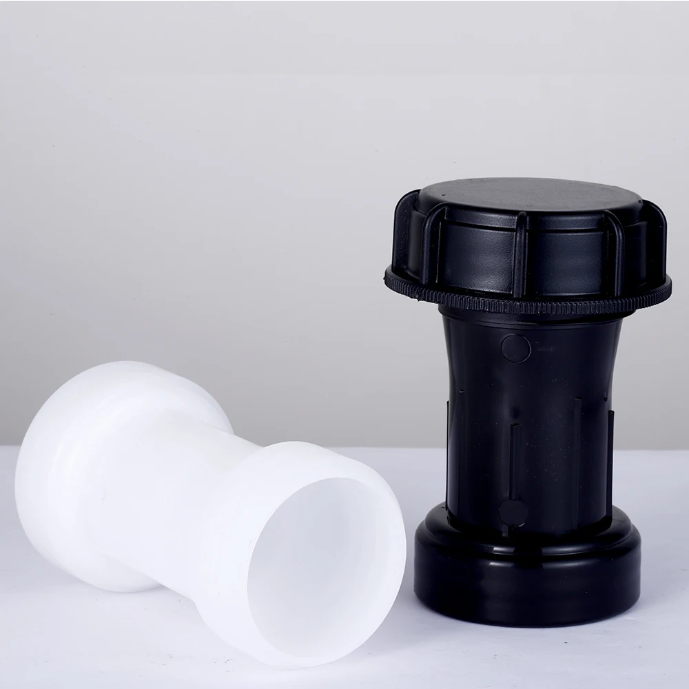 S60*2 IBC Tank Extension Adapter 60mm Coarse Female x Male Plastic Extension Tube for Ton Barrels Water Tank Outlet Connector