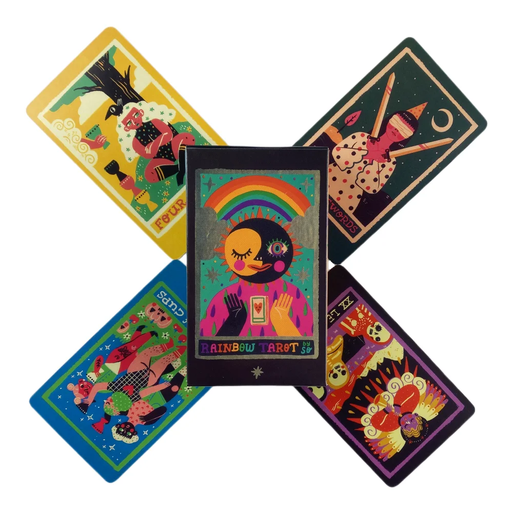 The Rainbow Tarot Cards A 78 Oracle English Visions Divination Edition Borad Playing Games