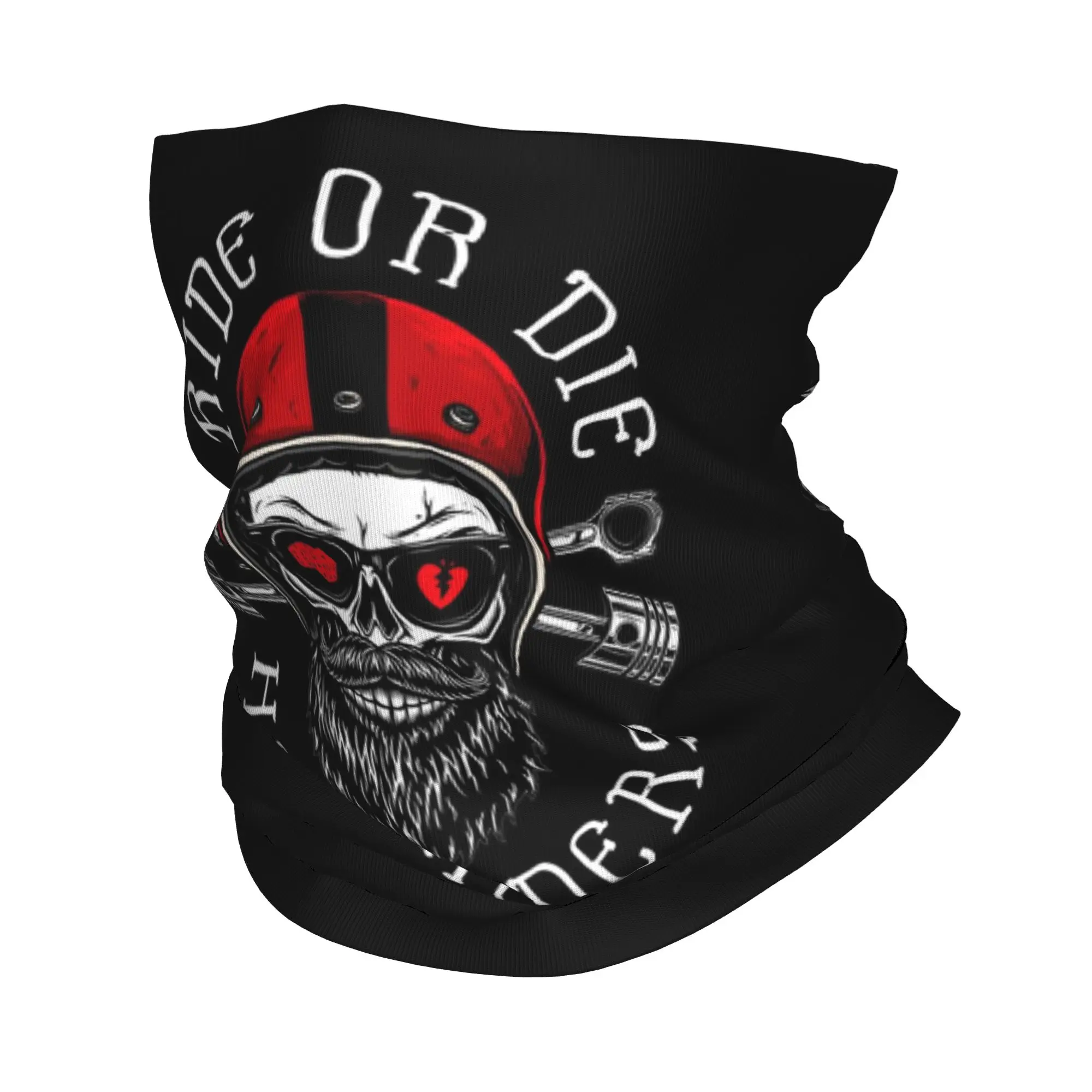 

Ride Or Die Motorcycle Bandana Neck Gaiter Printed Wrap Scarf Multifunction Headwear Riding For Men Women Adult